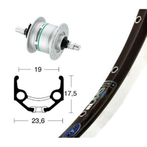Roue Dynamo 28' Shimano DH3N31 Rigida Zac 19 (622-19)