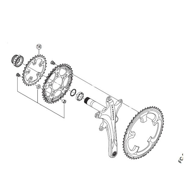 Plateau Shimano Ultegra 6703 30 Dts - 92 mm