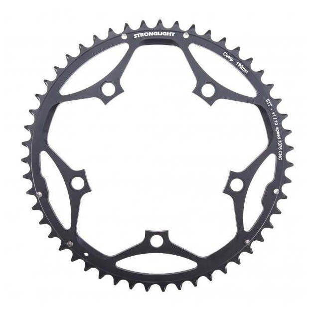 Plateau Stronglight Type S 7075-T6 Shimano 130 mm 10/11 Extérieur  - Noir