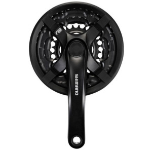 Pédalier VTT Shimano Tourney FC-TY501 - Triple Plateaux - 24/34/42