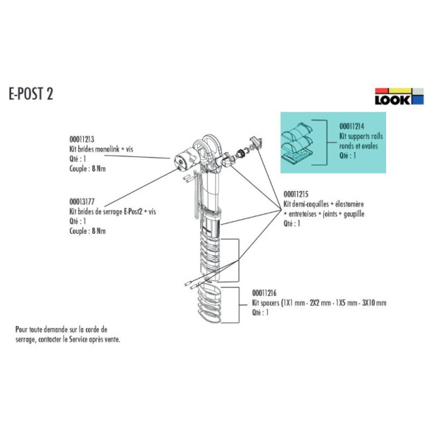 Kit Chariot de selle E-Post 2 Look - 00011214