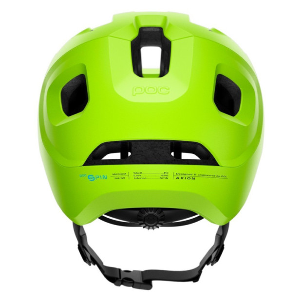 Casque VTT POC Axion SPIN - Jaune Fluo-Vert Mat