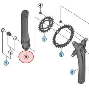 Manivelle Gauche Shimano Alivio T4000