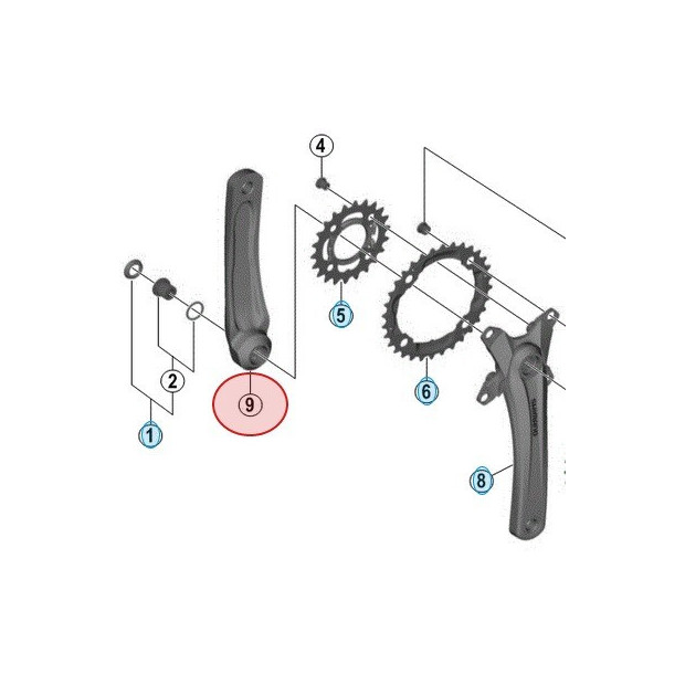 Manivelle Gauche Shimano Alivio T4000