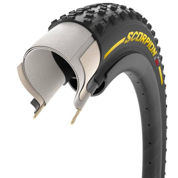 Pneu VTT Pirelli Scorpion XC RC ProWall 29x2,2" Noir/Jaune