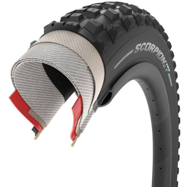 Pneu VTT Electrique Pirelli Scorpion E-MTB Rear 29x2,6" Noir