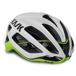 Casque Route Kask Protone Blanc/Citron Vert