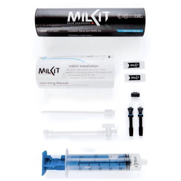 Kit de Valves Tubeless et Seringue Milkit 35mm